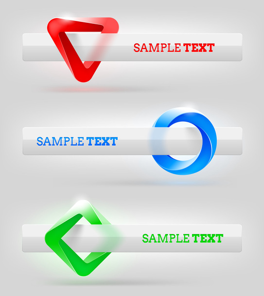 Abstract vector shapes and banners for message or text - Wektor, obraz