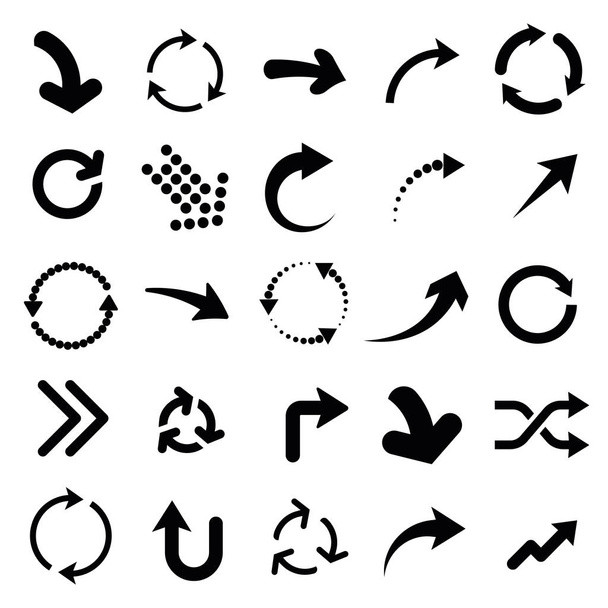 Set of arrow icons. - stock vector. - Vektor, obrázek