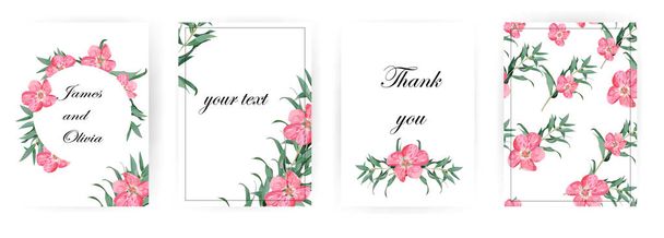 flowers. Wedding invitations. floral background - Vector, Image