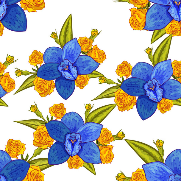 vector seamless flower pattern - Wektor, obraz