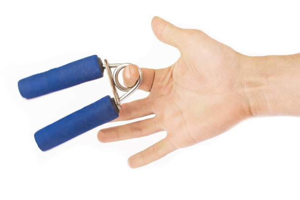 синий расширитель в руке изолировать
 - Фото, изображение