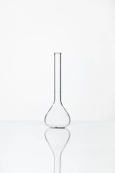 Laboratory Supplies. Transparent Glass On White Background - Фото, изображение