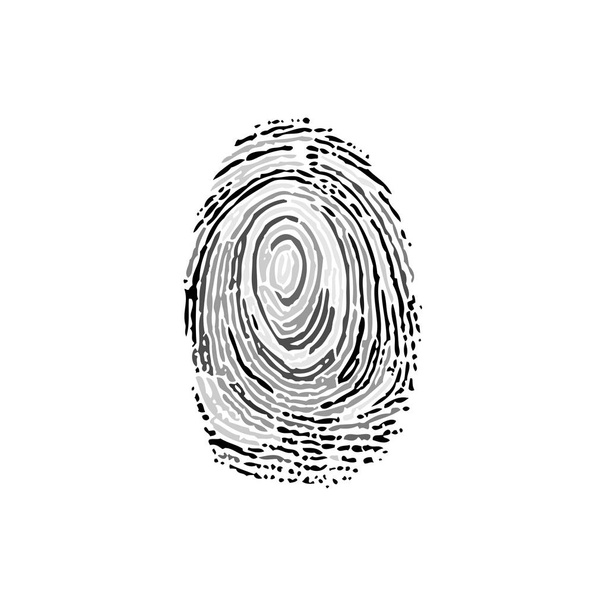 Силуэт отпечатков пальцев в оттенках серого
 - Вектор,изображение
