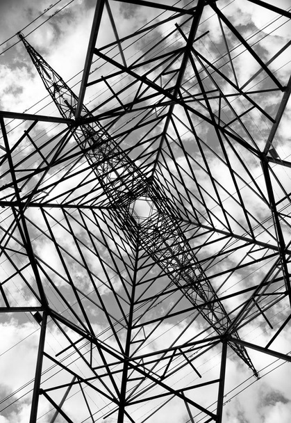 Zdrojem energie elektřina pylonu tower detaily, - Fotografie, Obrázek