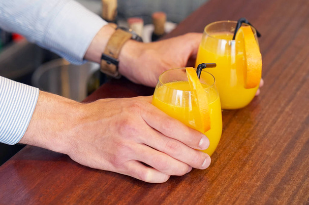 Two glasses of orange juice - Foto, imagen