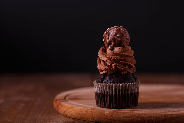 Tasty chocolate cupcakes. - Фото, изображение