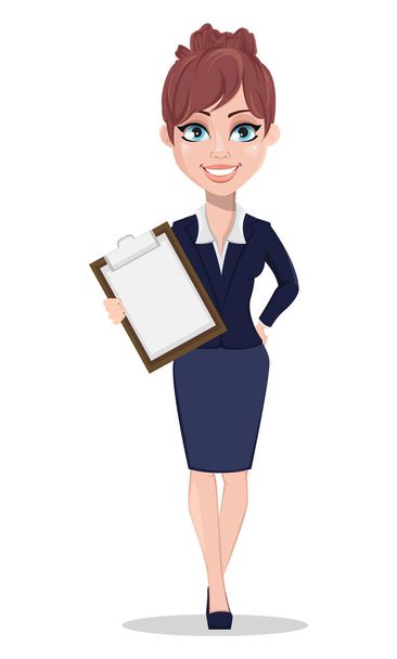 Красивая деловая женщина в офисной одежде
 - Вектор,изображение