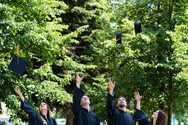 Diversity Students Graduation Success Celebration Concep - Fotó, kép