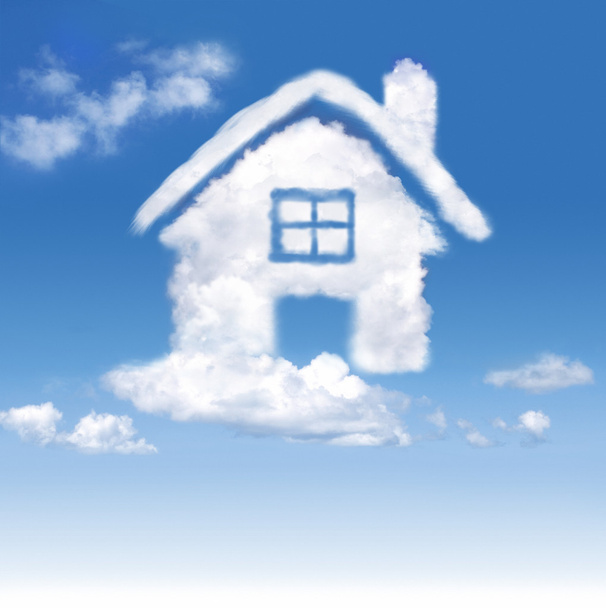 House, mraků na modré obloze - Fotografie, Obrázek