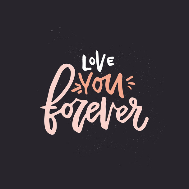 Romantic Handdrawn Letteirng - Vector, afbeelding