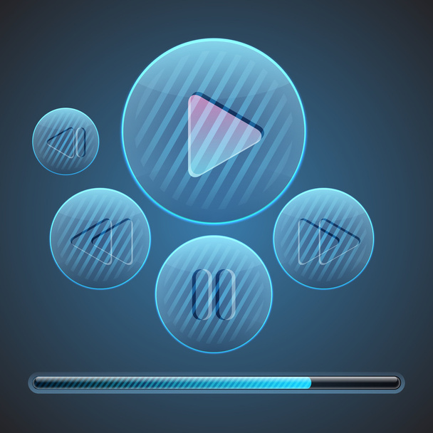 Vector round media player buttons. - Vector, Image