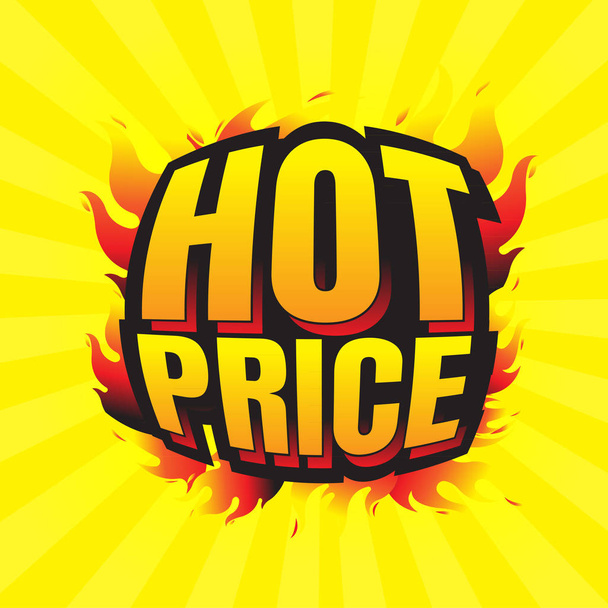 hot price sale burn. discount. business promotion. vector illust - Wektor, obraz
