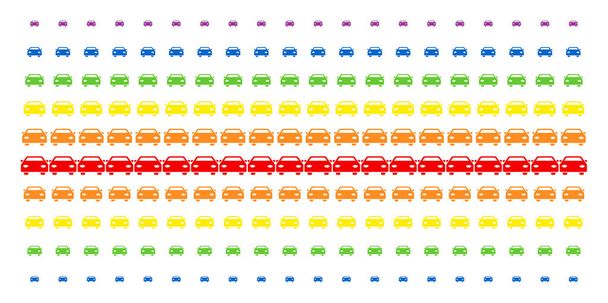 Efecto de espectro de medio tono en forma de coche
 - Vector, Imagen
