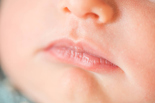 Mouth and lips of newborn - Фото, изображение