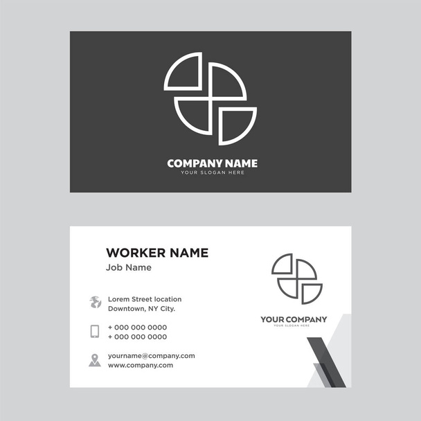 Pie chart business card design - Vector, Image