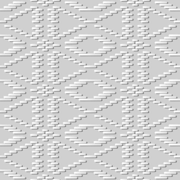 3D sztuki papieru biały krzyż linia sprawdzić geometrię - Wektor, obraz