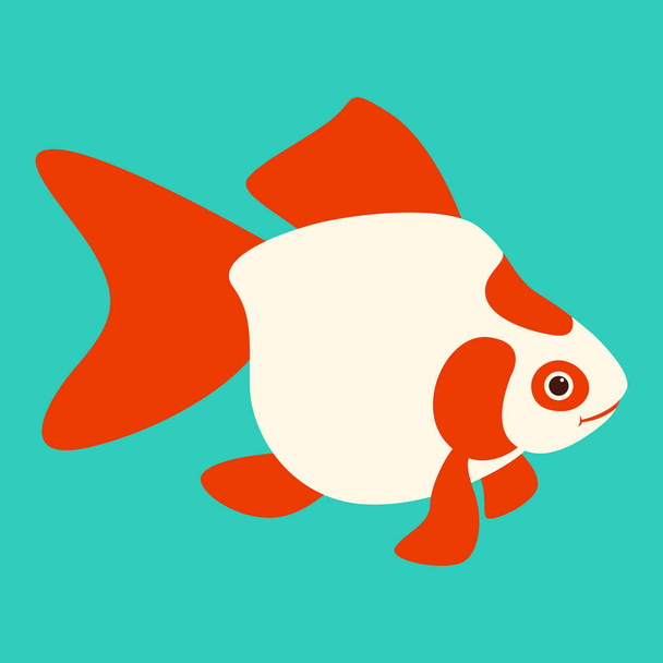  aquarium fish  vector illustration flat style profile - Vecteur, image