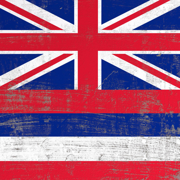 scratched Hawaii flag - Photo, Image