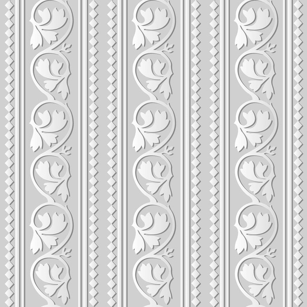 3D carta bianca arte curva spirale vite pianta foglia check cross line
 - Vettoriali, immagini