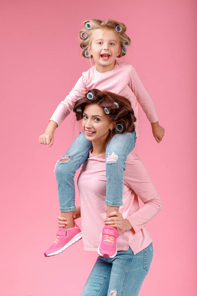 mother and daughter having fun together - Фото, зображення