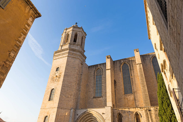 Santa Maria cathedral. Gerona, Costa Brava, Catalonia, Spain. - Zdjęcie, obraz
