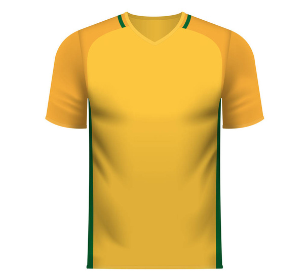 オーストラリアの一般的な色でファンのスポーツ t シャツ - ベクター画像