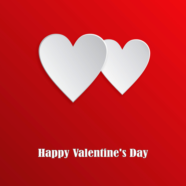 Sydämet punaisella taustalla Valentine
 - Vektori, kuva