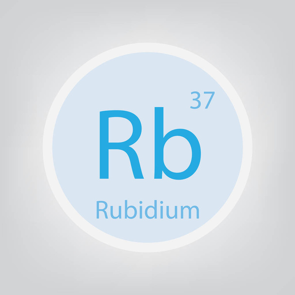 Rubídium Rb kémiai elem ikon-vektoros illusztráció - Vektor, kép