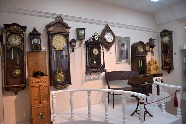 Russia, Angarsk. 02/01/2018 Museum of the ancient clock. - 写真・画像