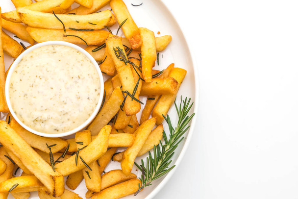 french fries with sauce - Foto, Imagen