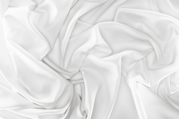 vue rapprochée du tissu de soie douce blanche comme toile de fond
 - Photo, image