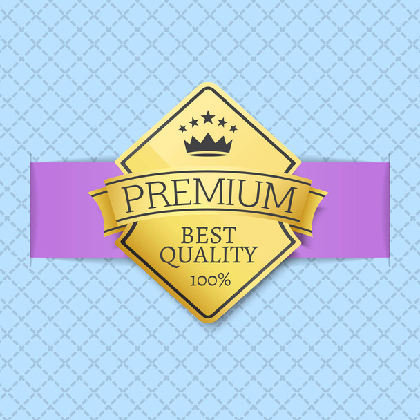 Premium Quality Seal Certificate of Best Product - Вектор, зображення