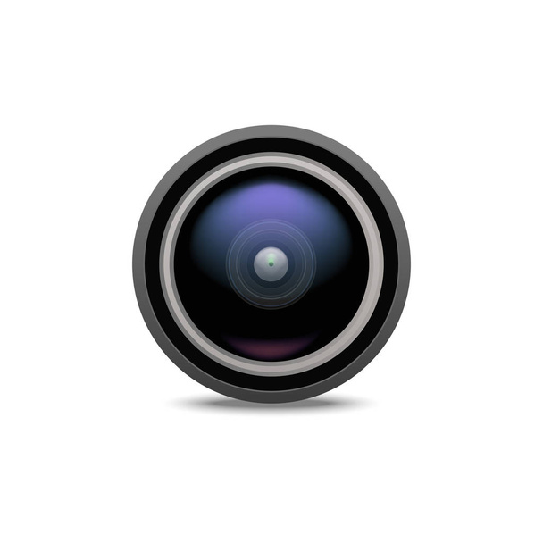 Realistic Detailed 3d Camera Lens. Vector - Vektor, kép
