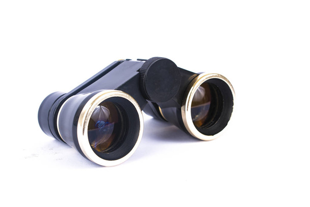 Vintage binoculars isolated on white background - Photo, Image