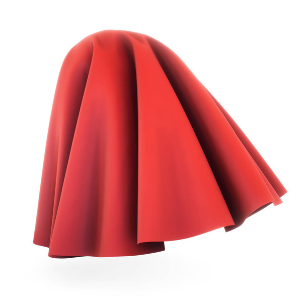 Vörös ruhát terjed gömb. fehér háttér előtt 3D-leképezés. - Fotó, kép