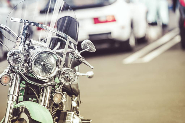 Parked Classic Motorcycle  - Valokuva, kuva