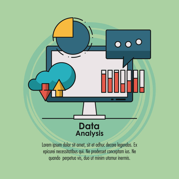 Datenanalyse-Infografik - Vektor, Bild