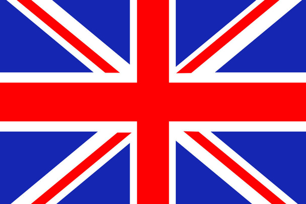 prachtvolles Design in leuchtend roten Farben der britischen Flagge - Vektor, Bild