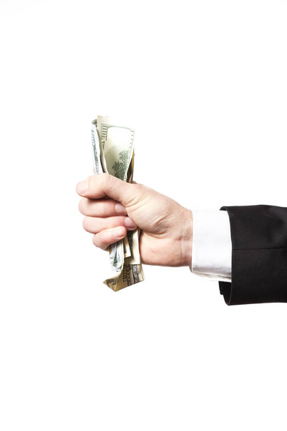 Man hand with money. - Foto, afbeelding