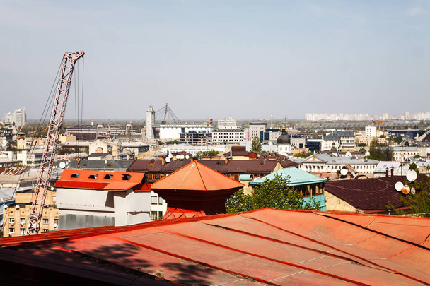 Κίεβο, Ουκρανία. Θέα από την οροφή του Vozdvizhenka on Podol. Πόλη - Φωτογραφία, εικόνα
