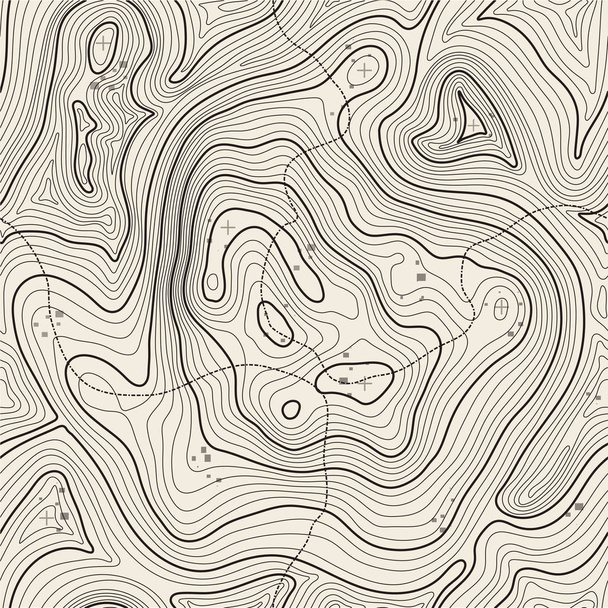 Topographic map background concept with space for your copy. Topography lines art contour , mountain hiking trail , Shape vector design. Computer generated   . - Vector, Imagen