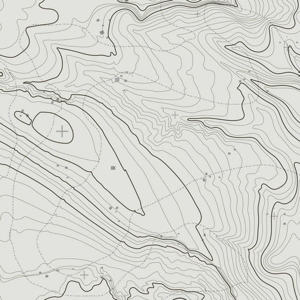 Концепція тла топографічної карти з пробілом для вашої копії. Топографічні лінії мистецький контур, гірський пішохідний маршрут, векторний дизайн форми. Створено комп'ютер
   . - Вектор, зображення