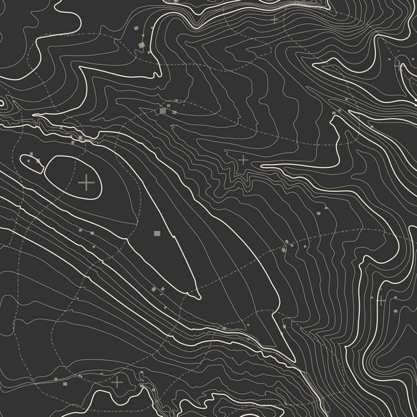 Concept de fond de carte topographique avec espace pour votre copie. Topographie lignes contour d'art, sentier de randonnée en montagne, conception vectorielle de forme. Généré par ordinateur
   . - Vecteur, image