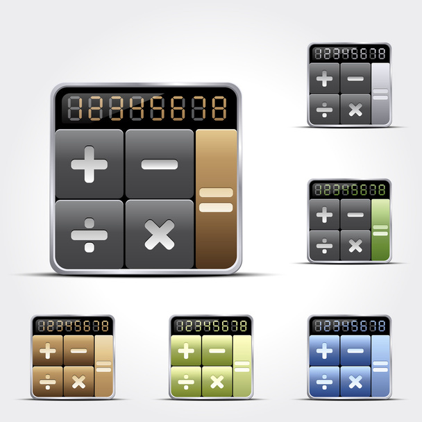 Calculator icons - Vektor, Bild