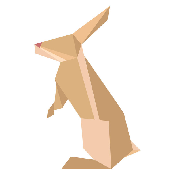 抽象の低ポリ ウサギ アイコン - ベクター画像