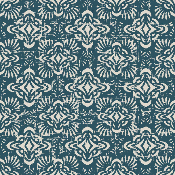 abgenutzte antike nahtlose Hintergrundkurve Fächerkreuz Kaleidoskop - Vektor, Bild