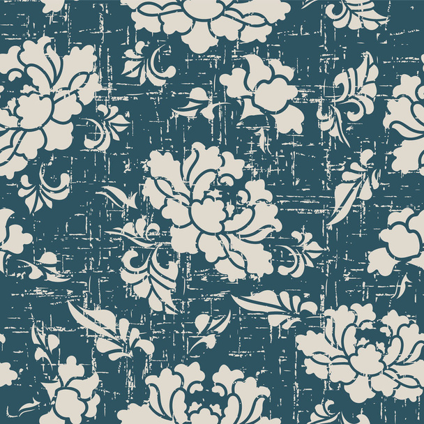 Φθαρεί αντίκες απρόσκοπτη υπόβαθρο Βοτανικός κήπος λουλουδιών bloss - Διάνυσμα, εικόνα