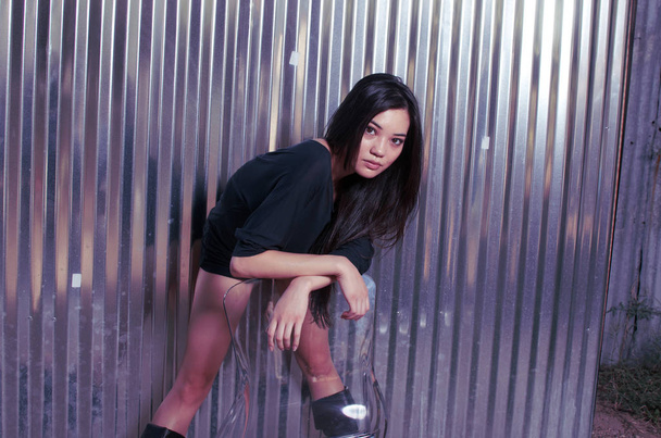 Beautiful stylish Asian model fashion shoot - Fotó, kép