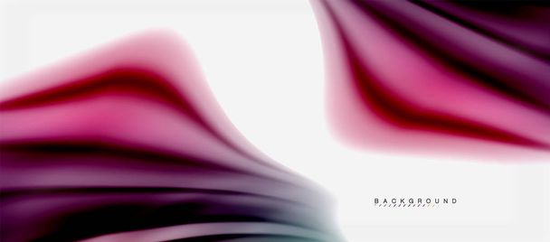 Blurred fluid colors background, abstract waves lines, vector illustration - Vector, Image