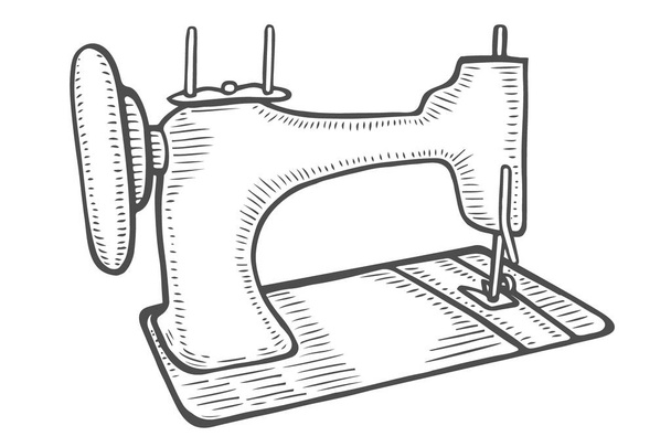 vintage sewing machine - Vektör, Görsel